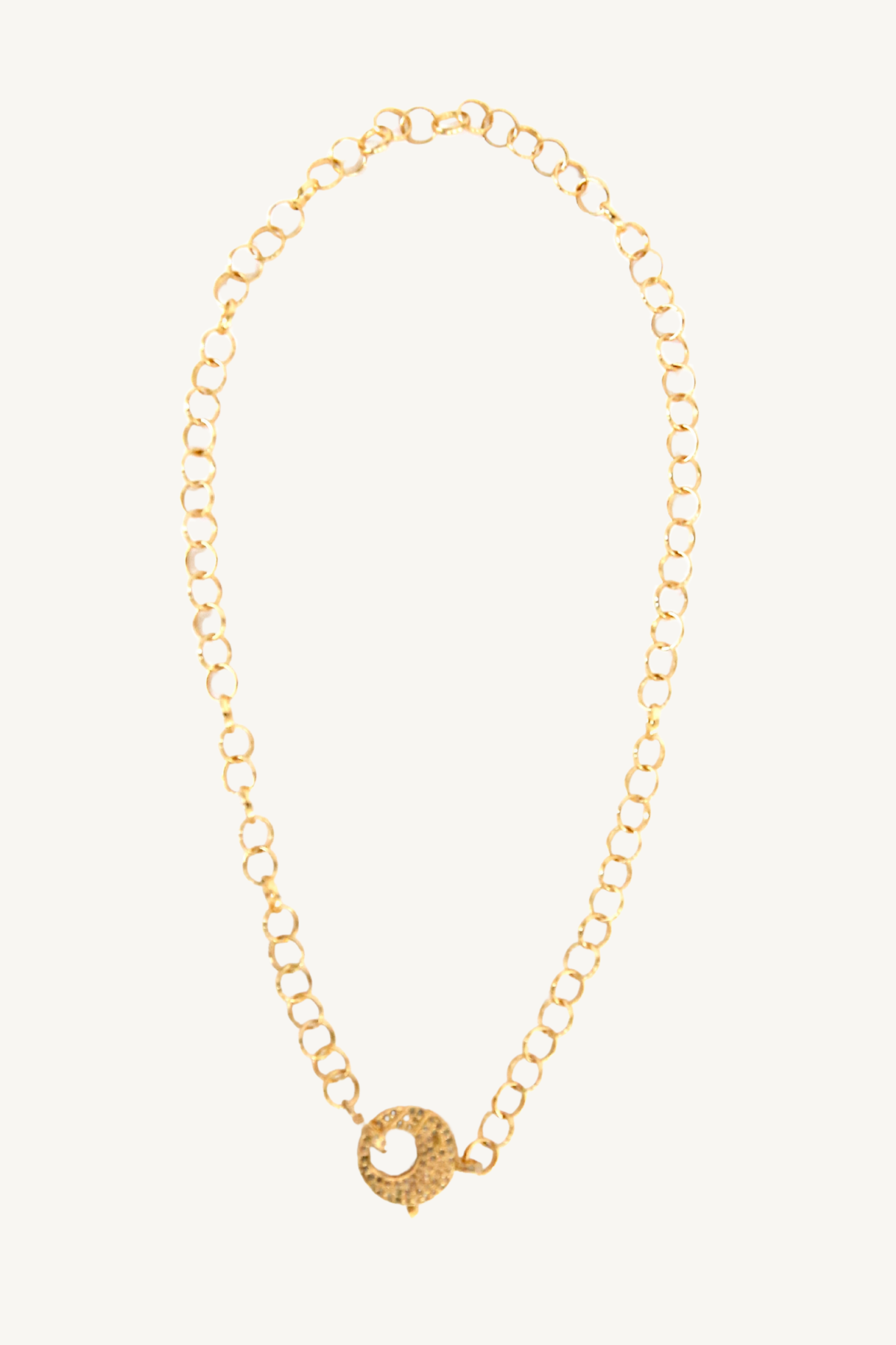 22kt gold over brass circle link chain