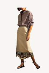 franca top - brown stripe
