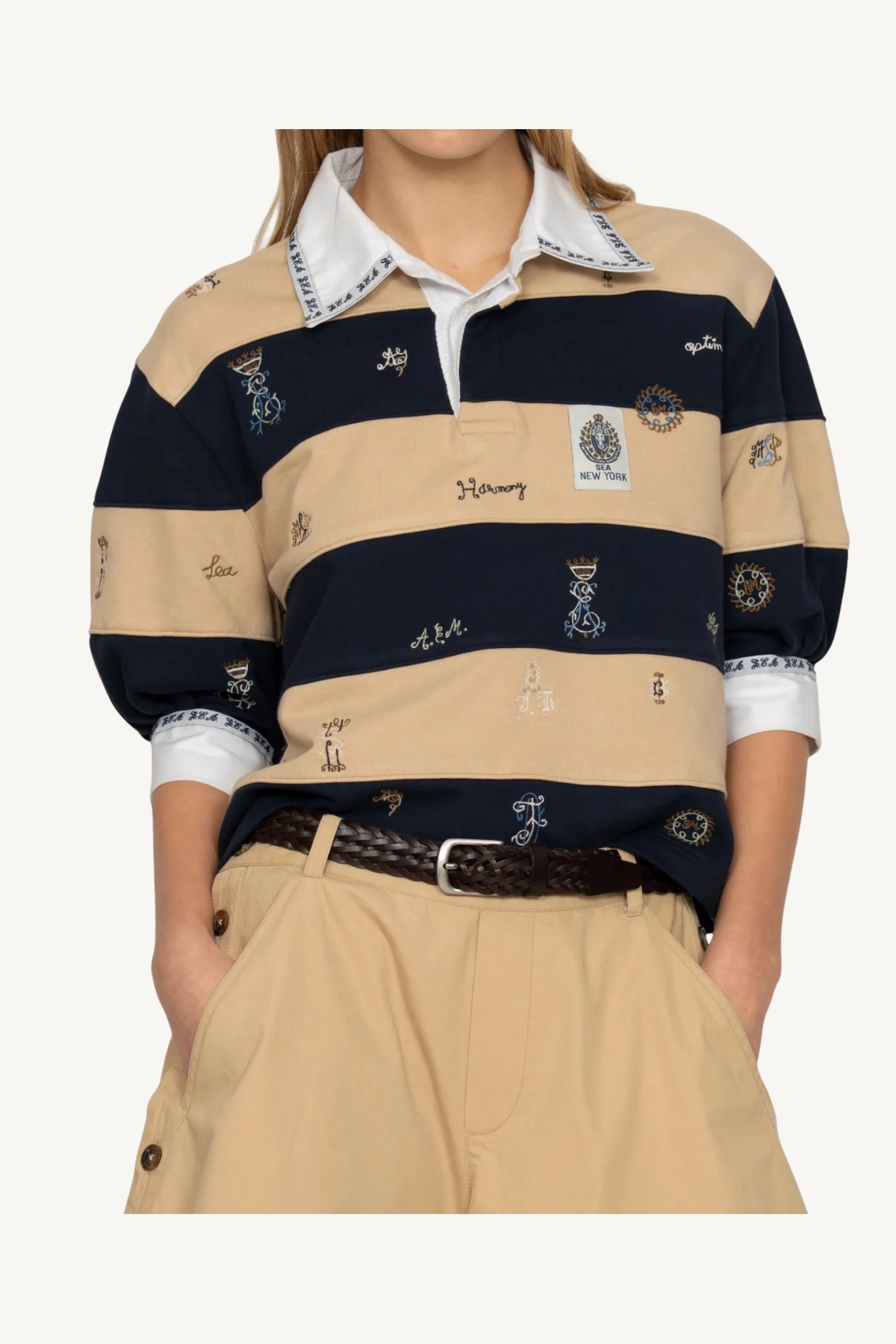 juliet emb rugby top - multi