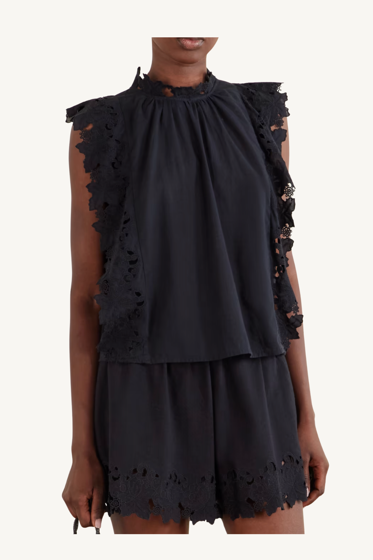 eleannora slvless top - black