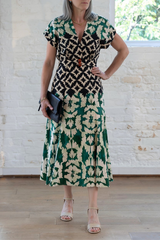 sakura dress - emerald multi