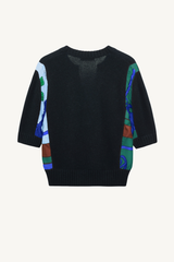 foulard statement pullover - colorful ribbon scarf