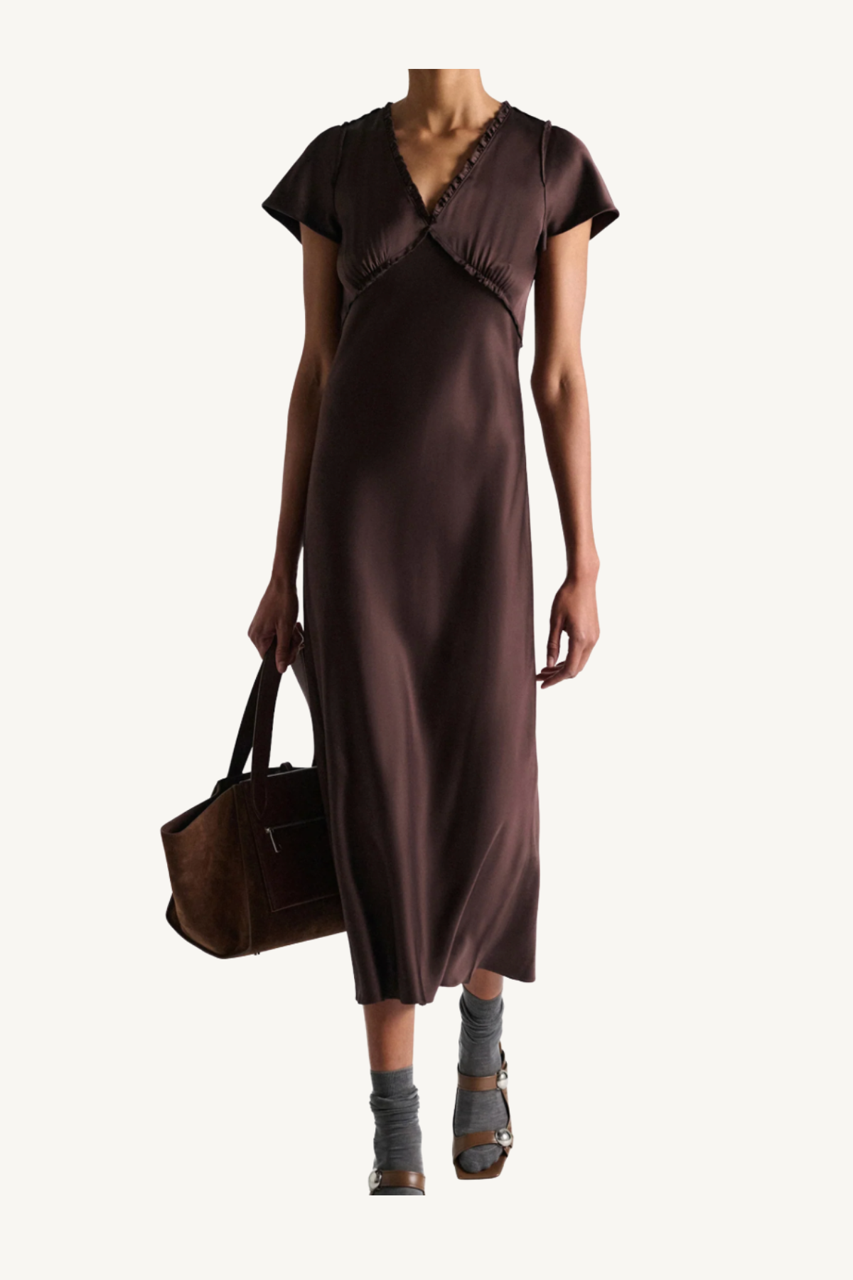 shiny statement dress - black mushroom