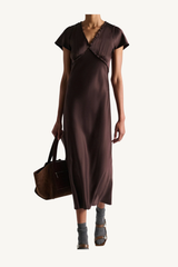shiny statement dress - black mushroom