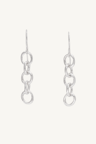 five link chain earrings