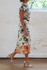 adele blouse - black floral