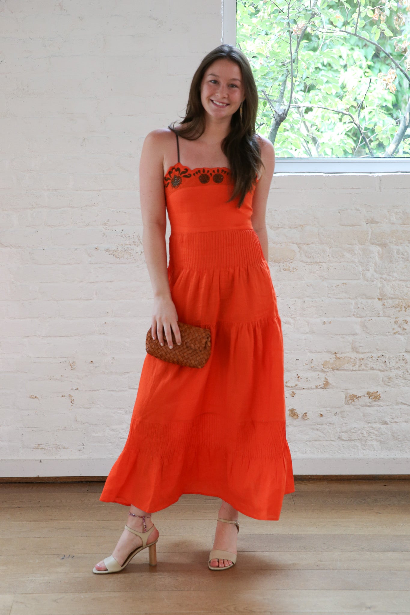 coralie dress - coral