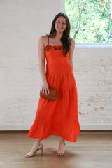 coralie dress - coral
