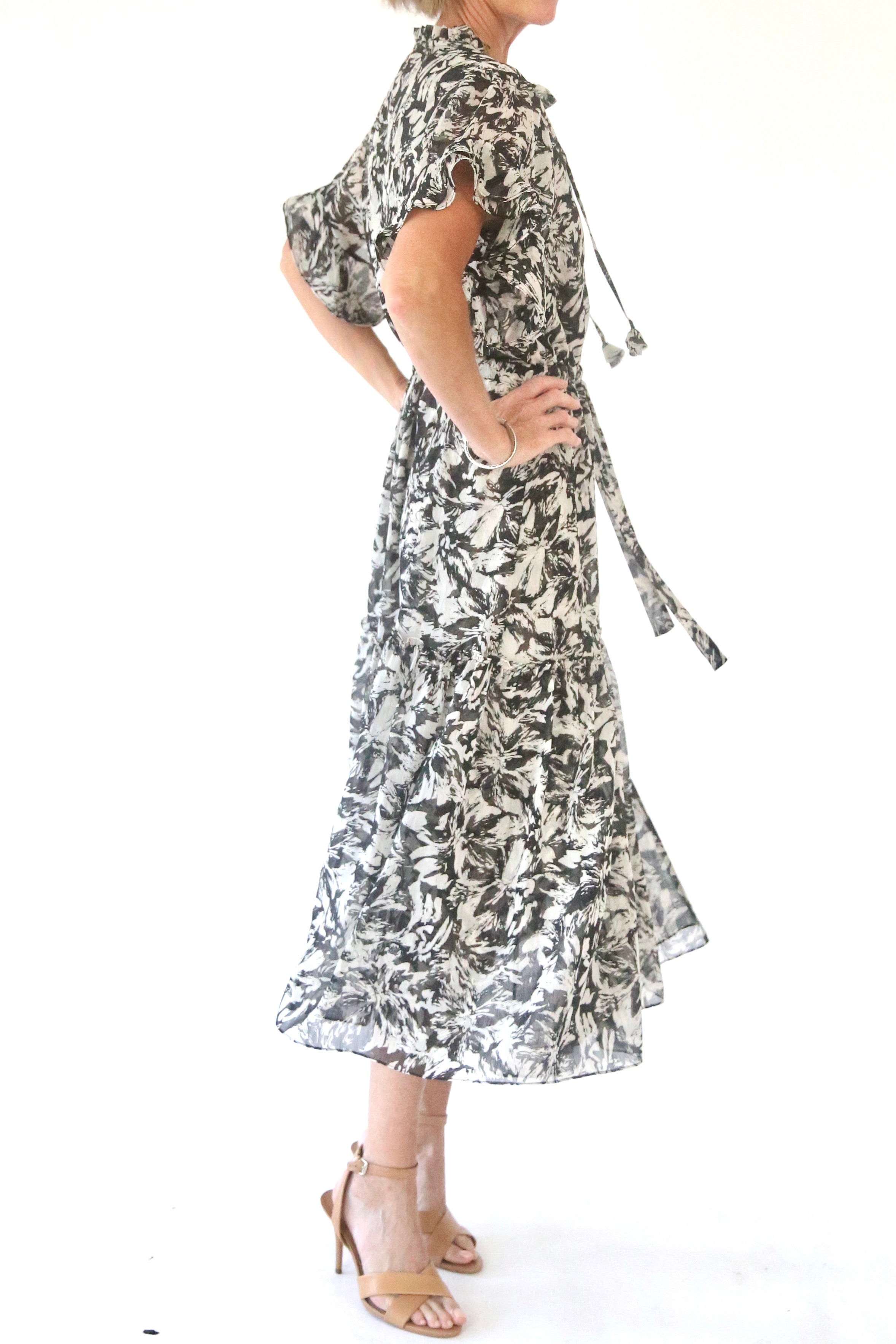 ranjana dress - tonal abstract