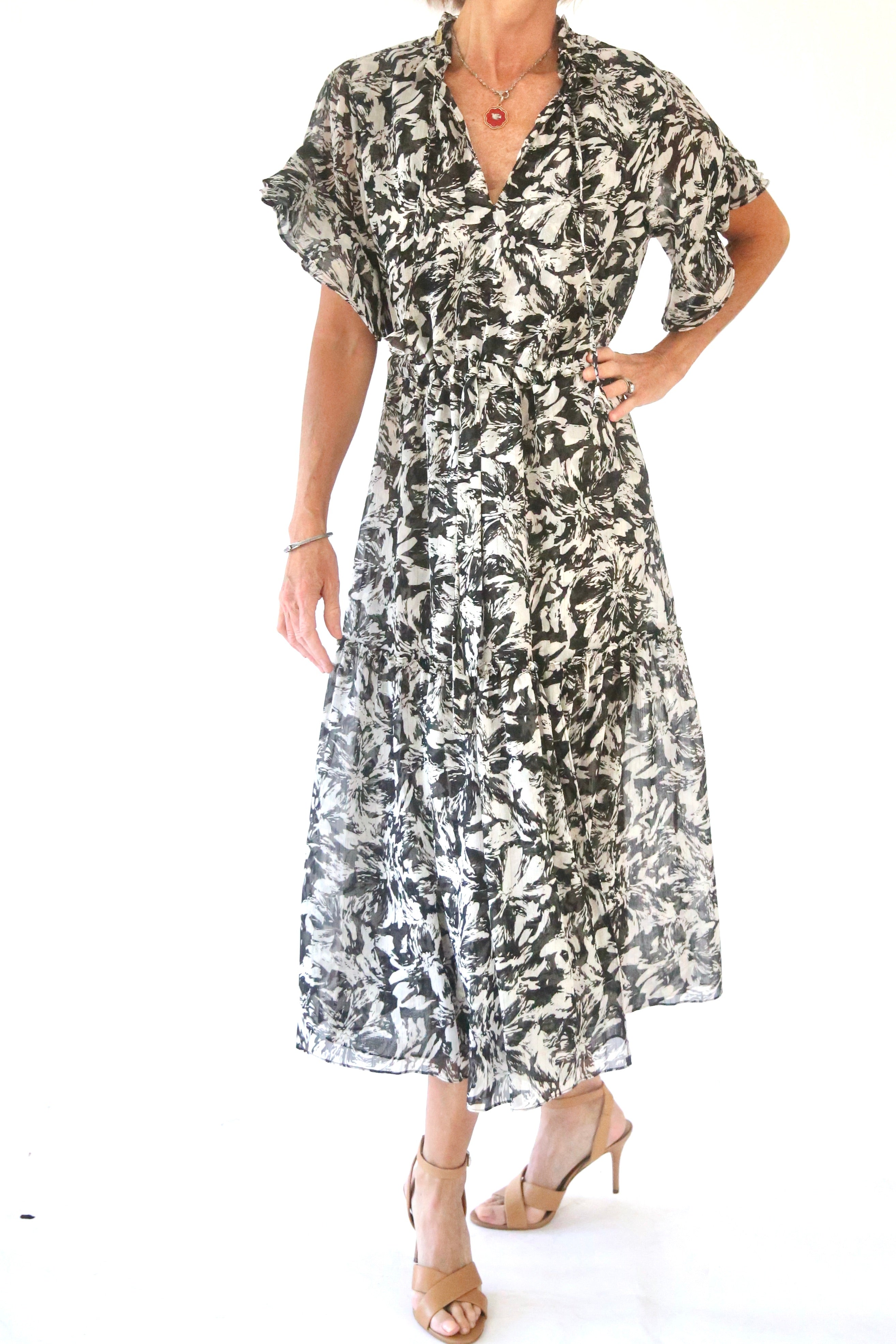 ranjana dress - tonal abstract
