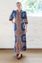 farrah dress - sapphire tapis