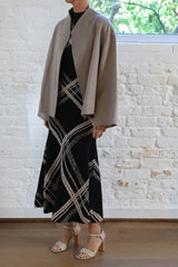 short jacket - dark sand