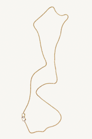 34" brass chain with gold glaze