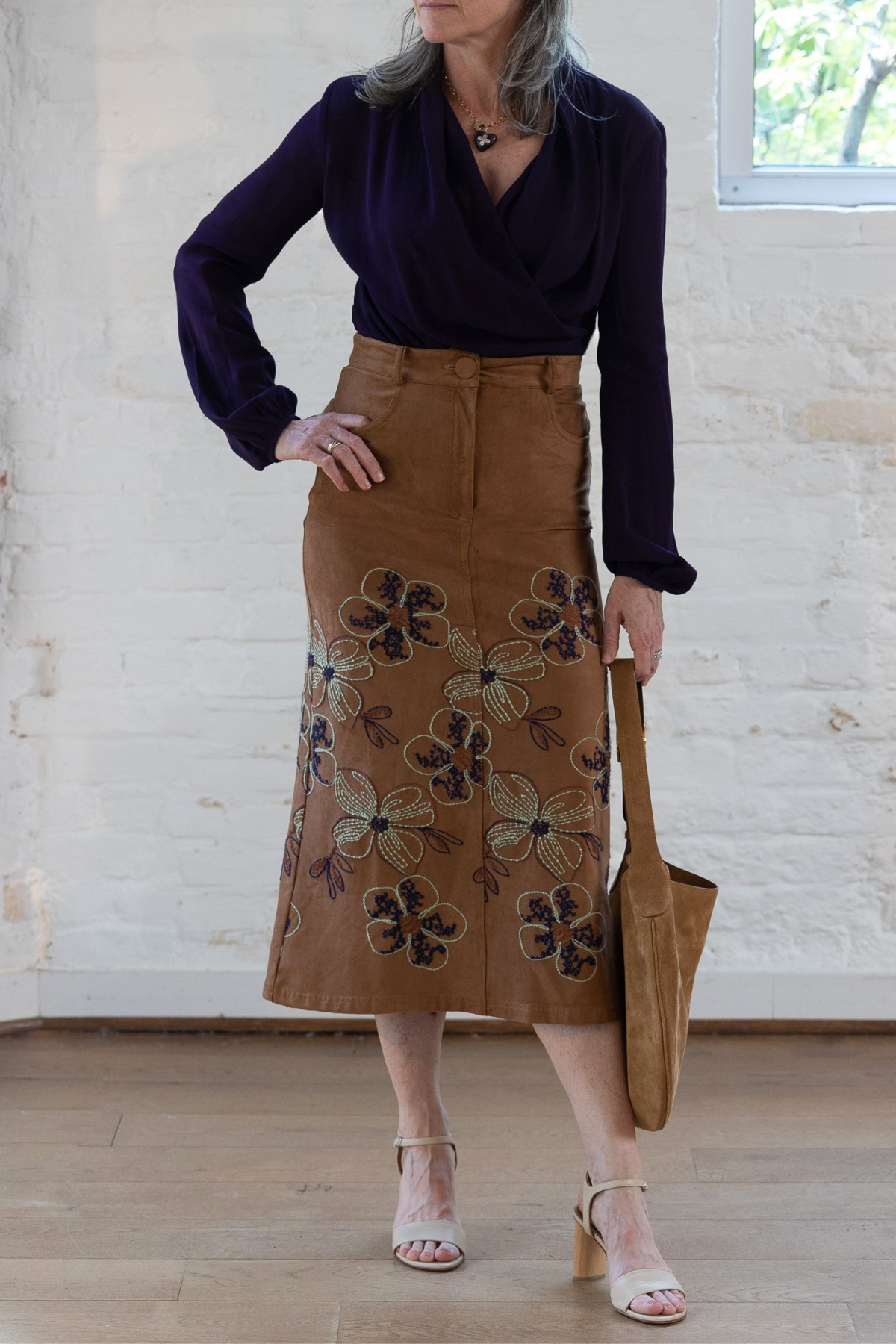 tea blouse - plum