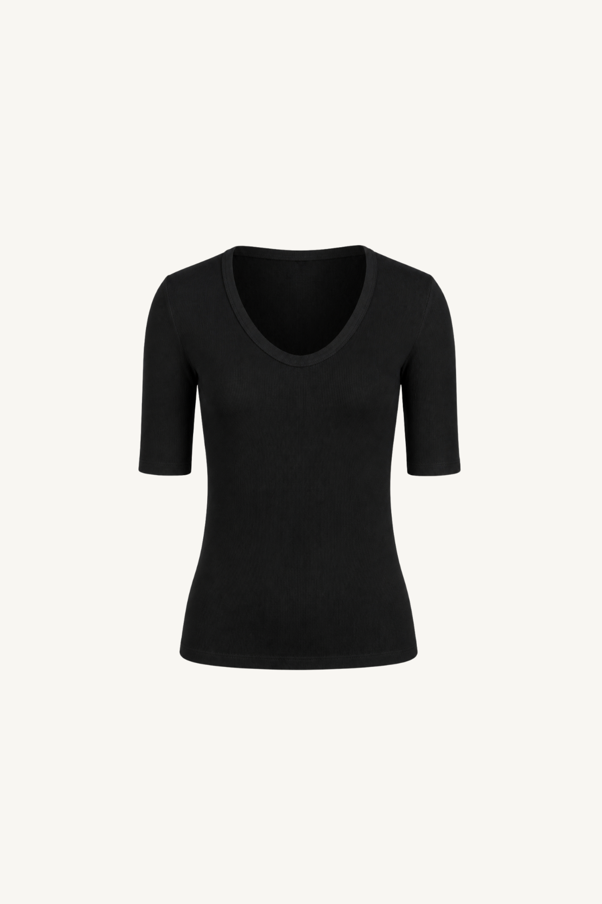 supima cotton short sleeve tee - black