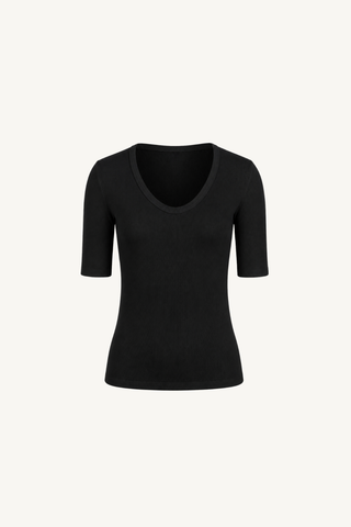 supima cotton short sleeve tee - black