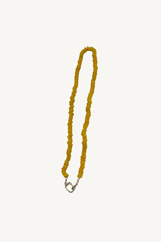 17" java bead necklace with pave diamond push clasp