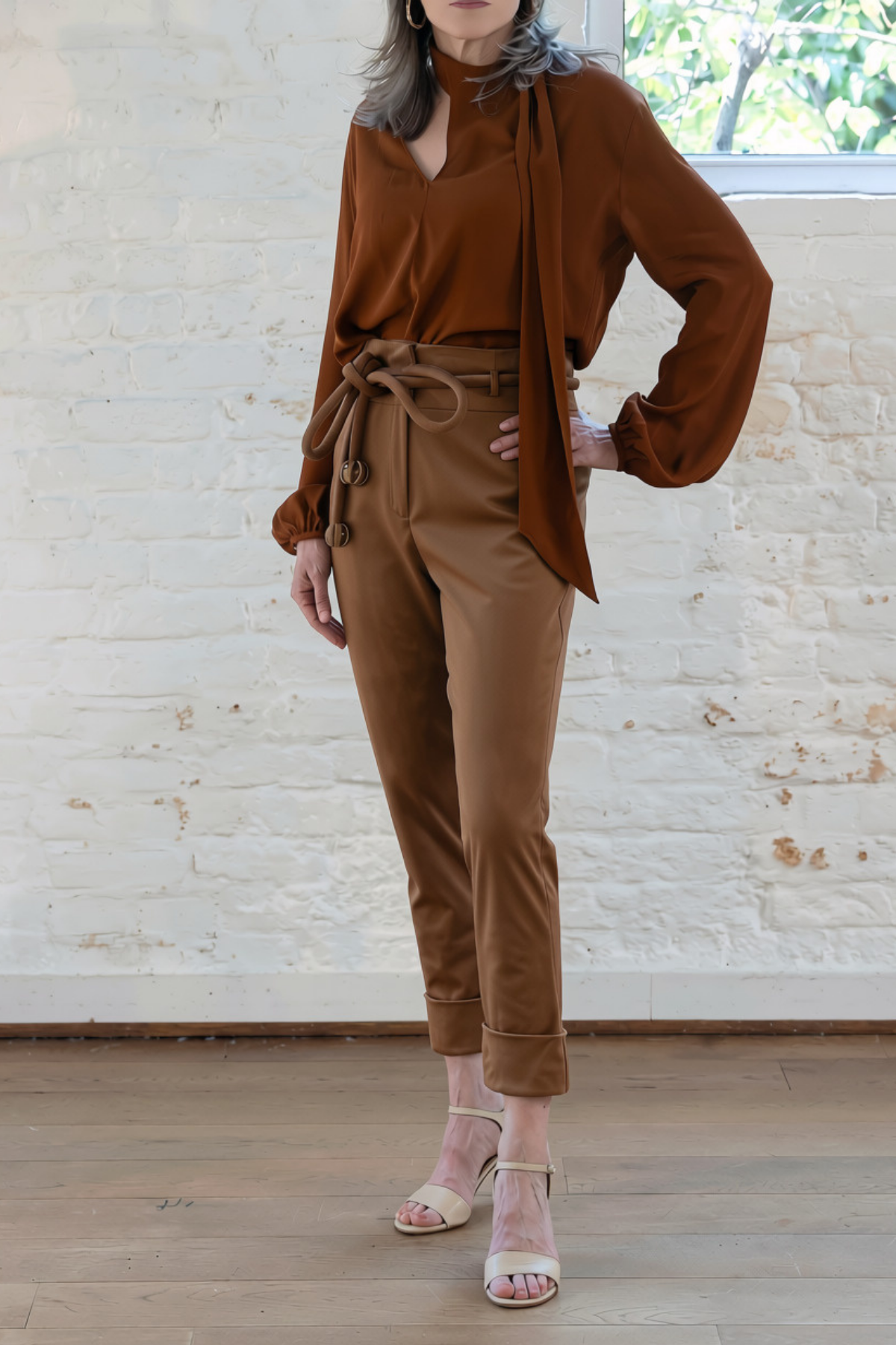 alanis blouse -camel