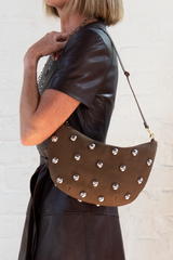 lune bag - choco bar w/studs