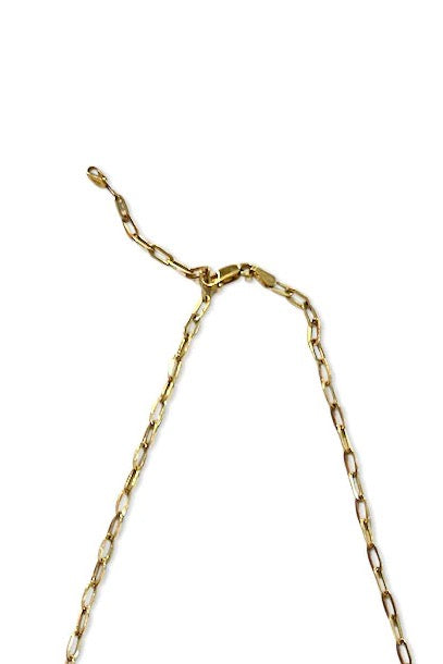 14kt gold paperclip chain - 16"
