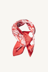 silk twill bandana scarf - garnet