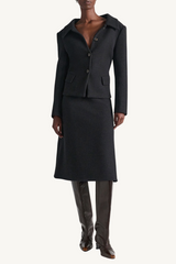 modern structure jacket - vinyl black