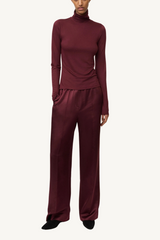 lightweight jersey turtleneck - bordeaux