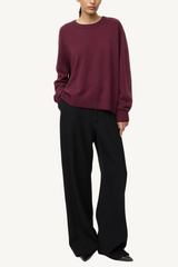 boyfriend crewneck - bordeaux