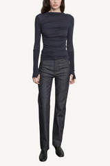 cashmere jersey twist top - ink