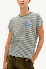 classic tee - cotton/linen mini stripe oui