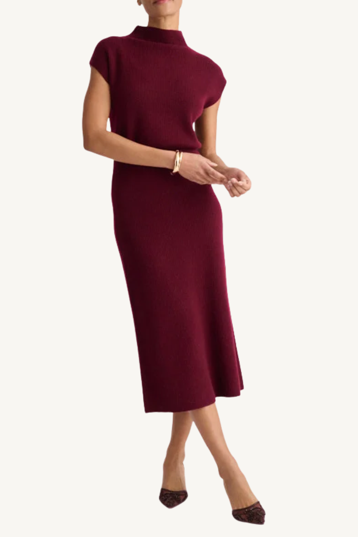 rib skirt - cordovan