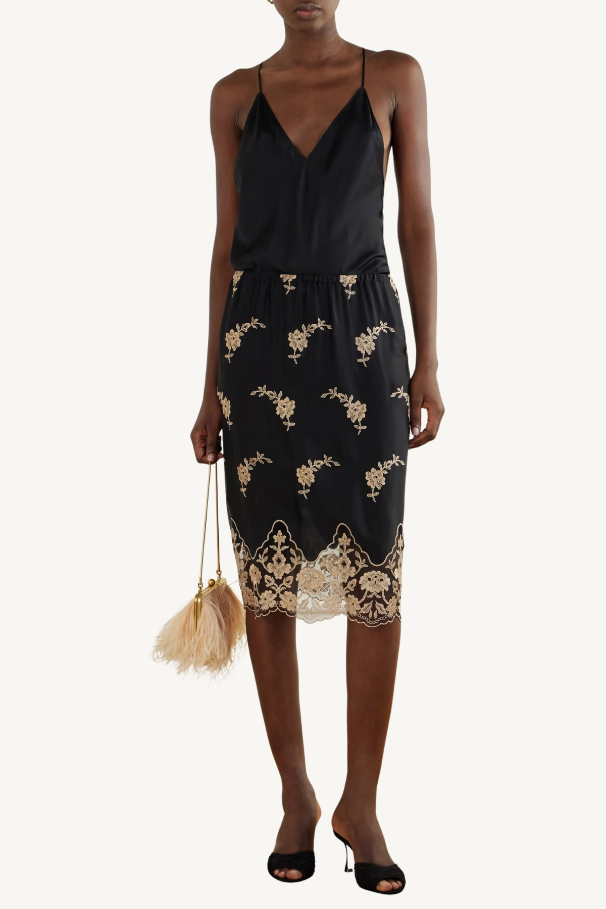 lucinda skirt - embroidered giardino segreto