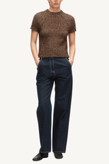 chunky marled raglan tee - cacao