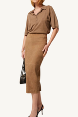 tube skirt - taupe