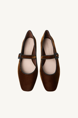 ginger mary jane flat - brown