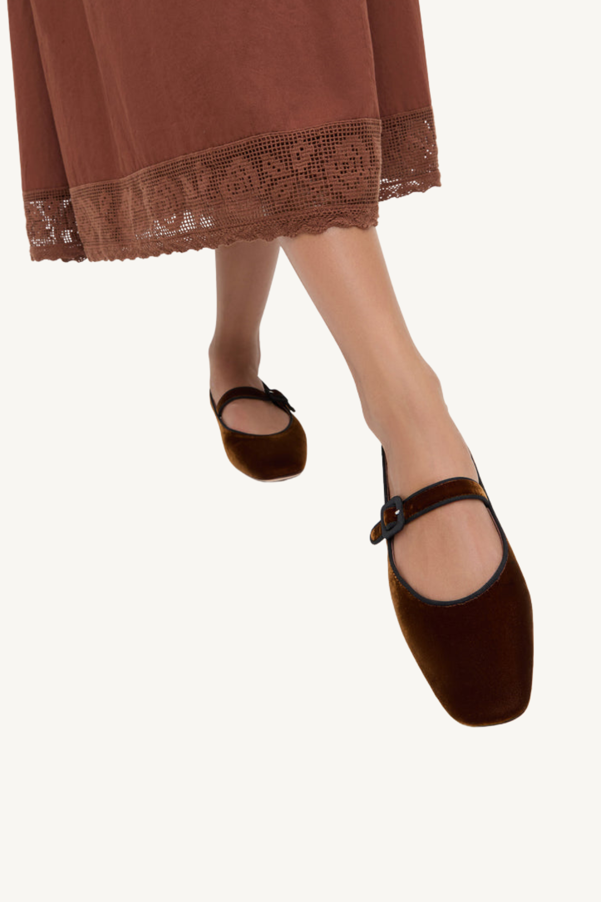 ginger mary jane flat - brown