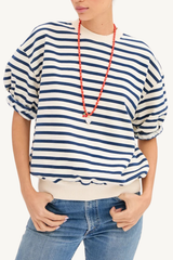 s/s oversized sweatshirt - stripes