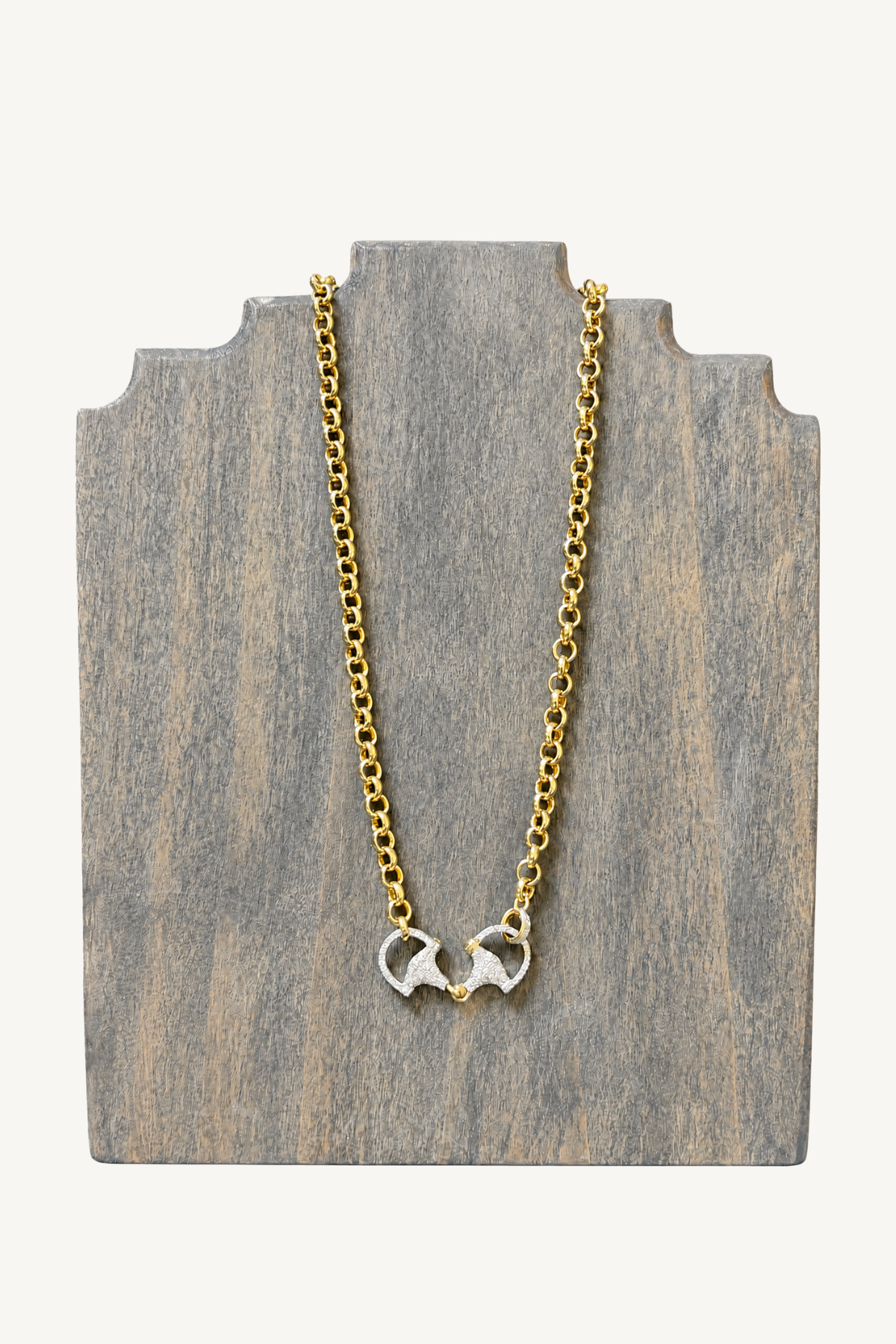 curb chain with pave diamond horsebit clasp