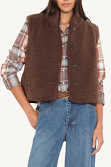 kensi vest - chocolate brown