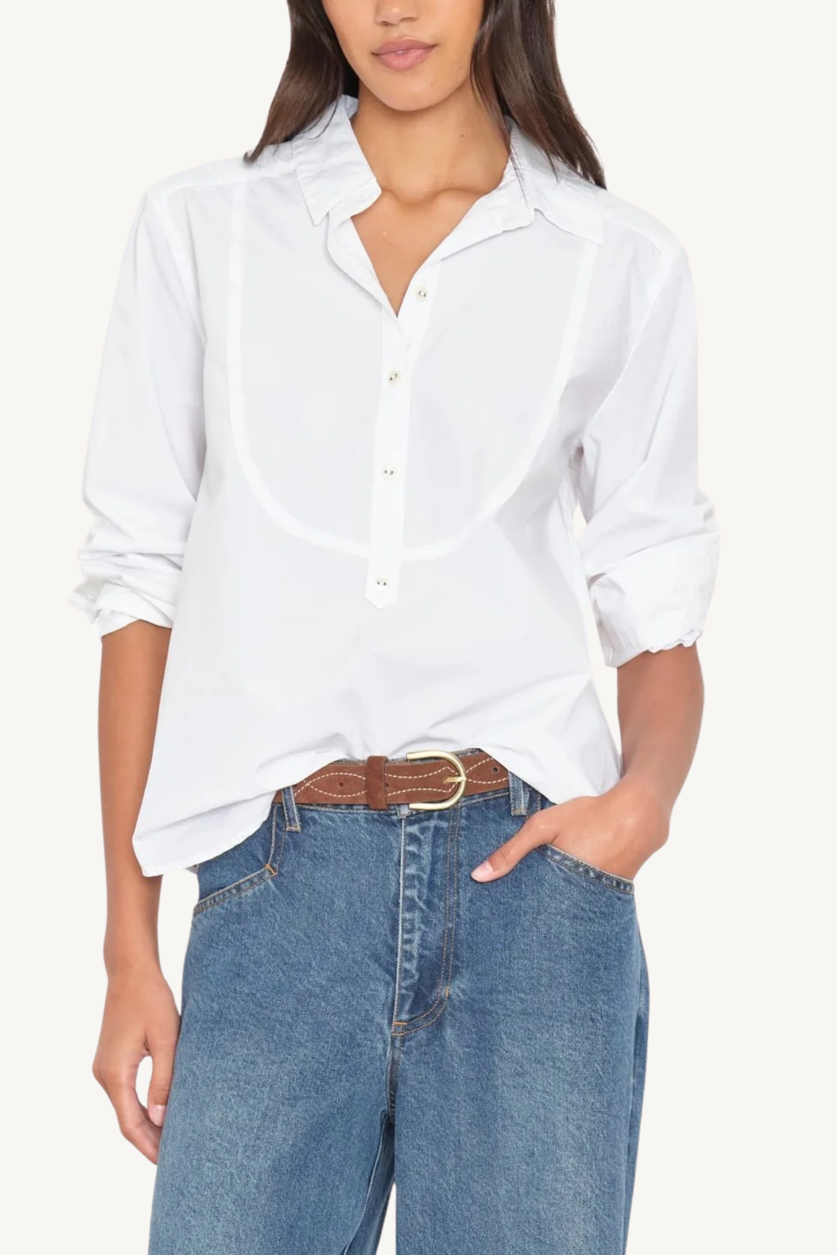 gilda top - pearl white