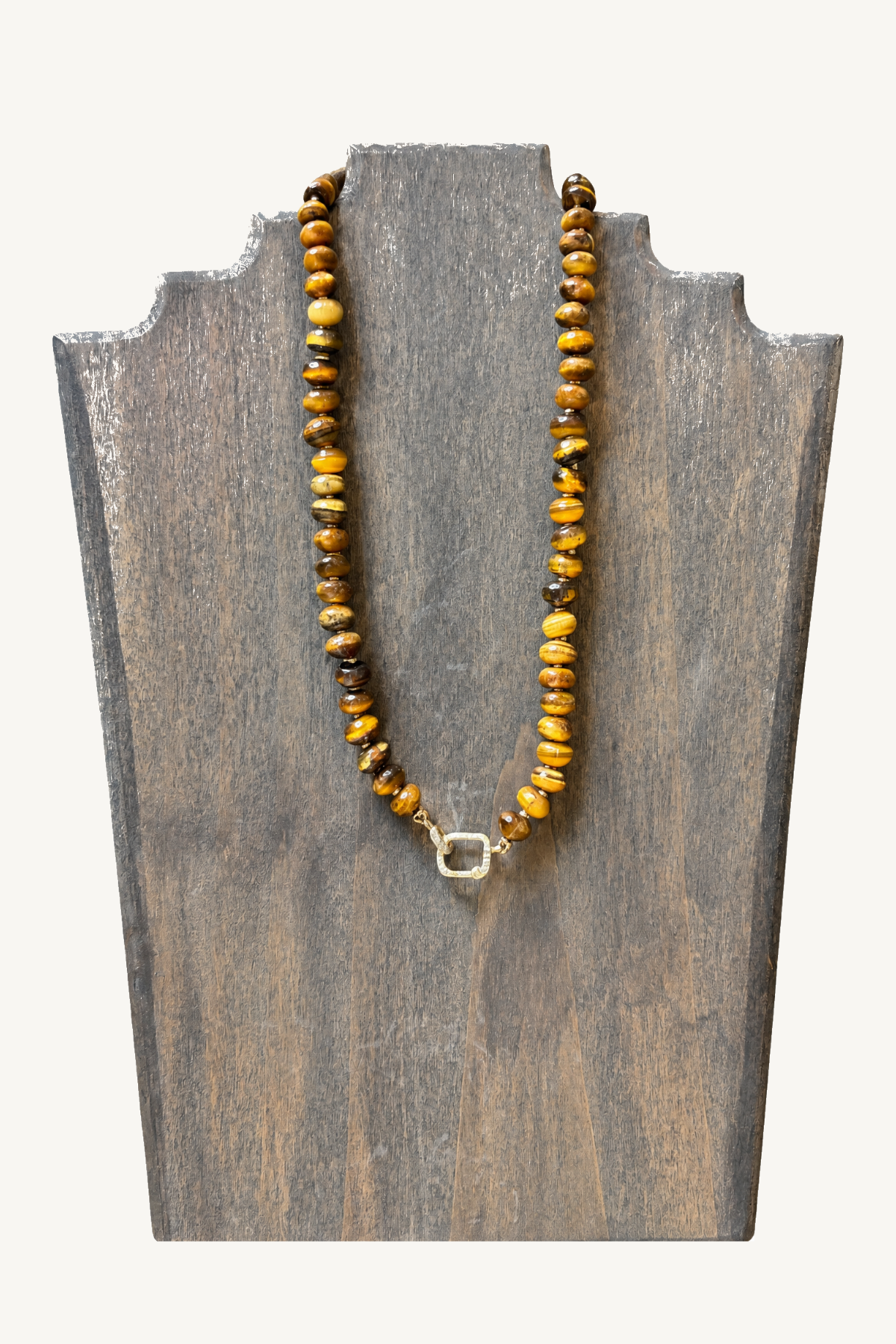 17" tigers eye necklace