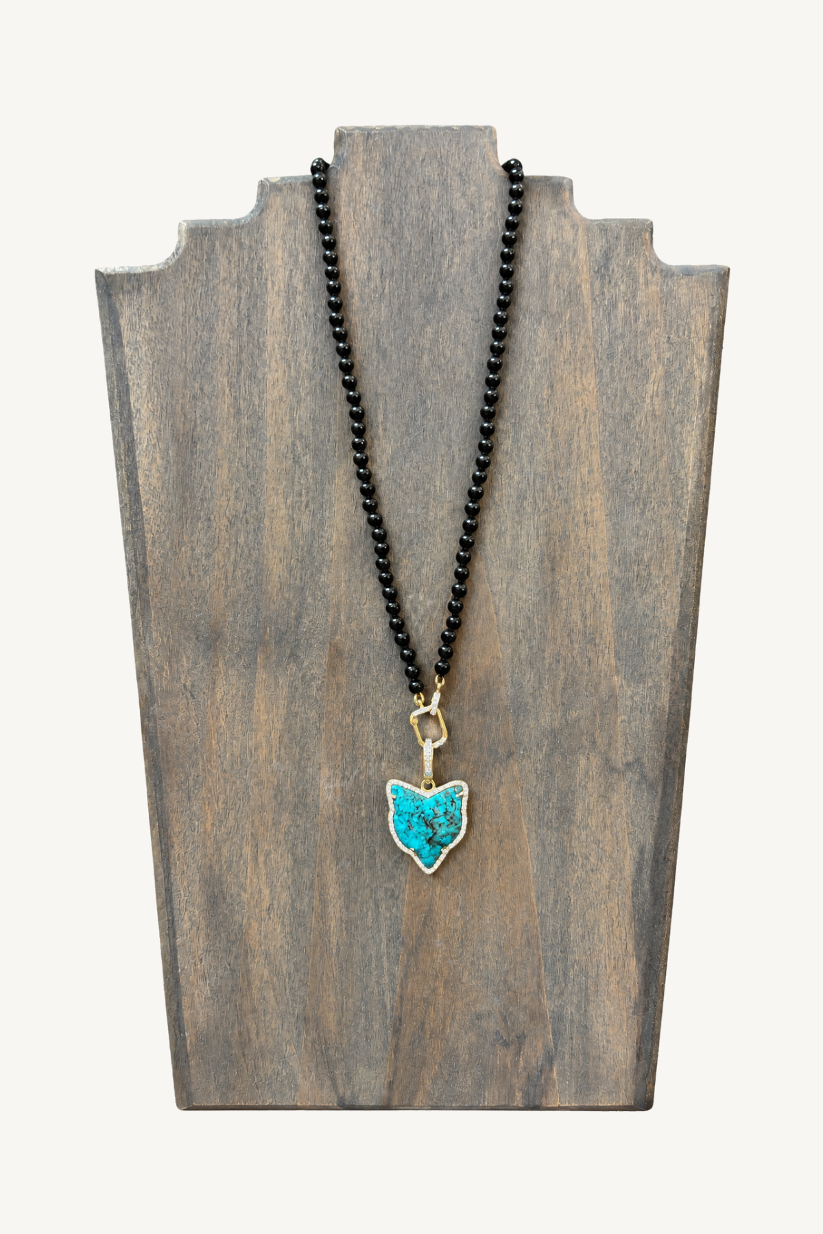 black onyx beaded necklace