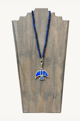 blue lapis beaded necklace