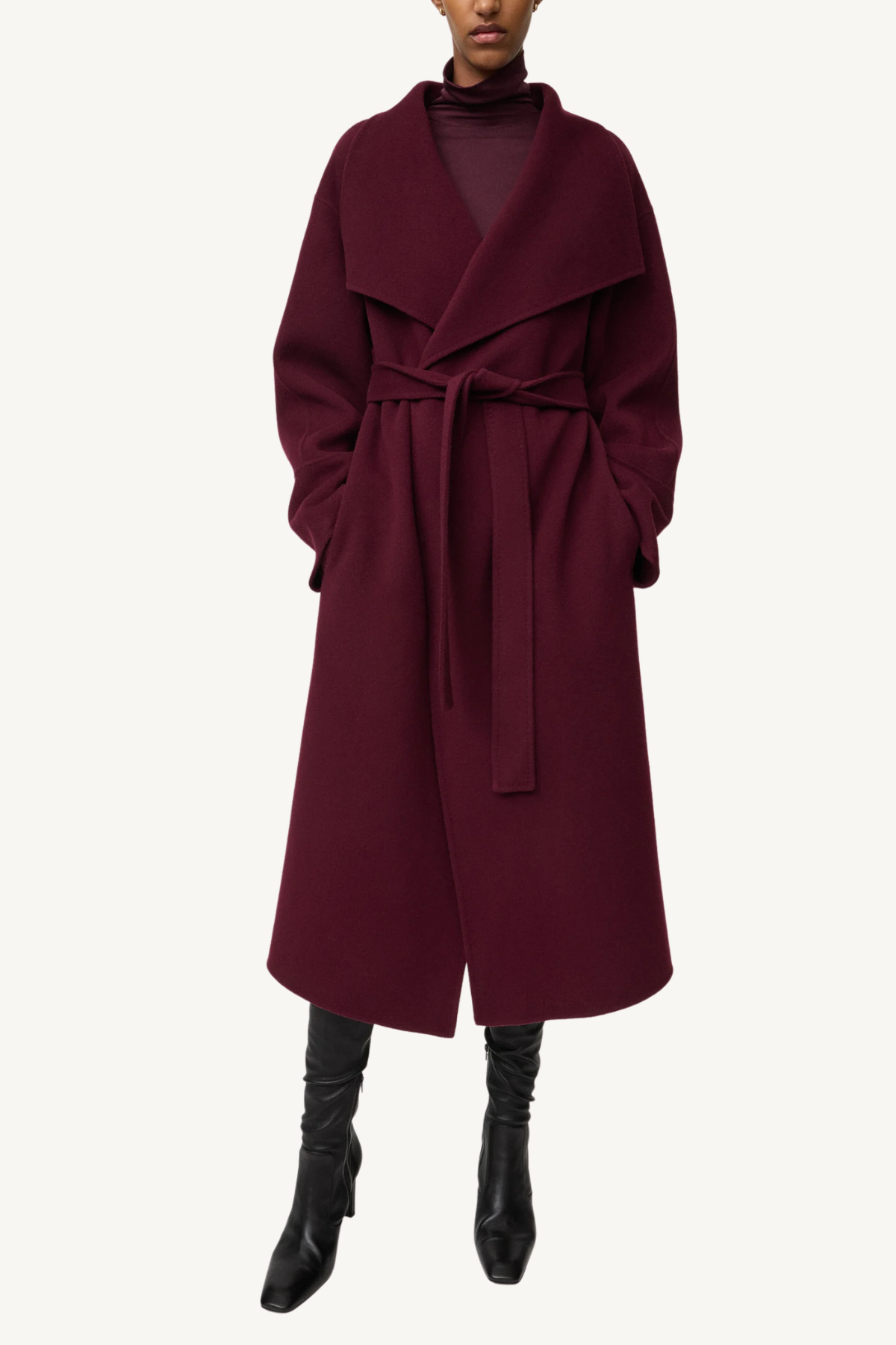 long coat - bordeaux
