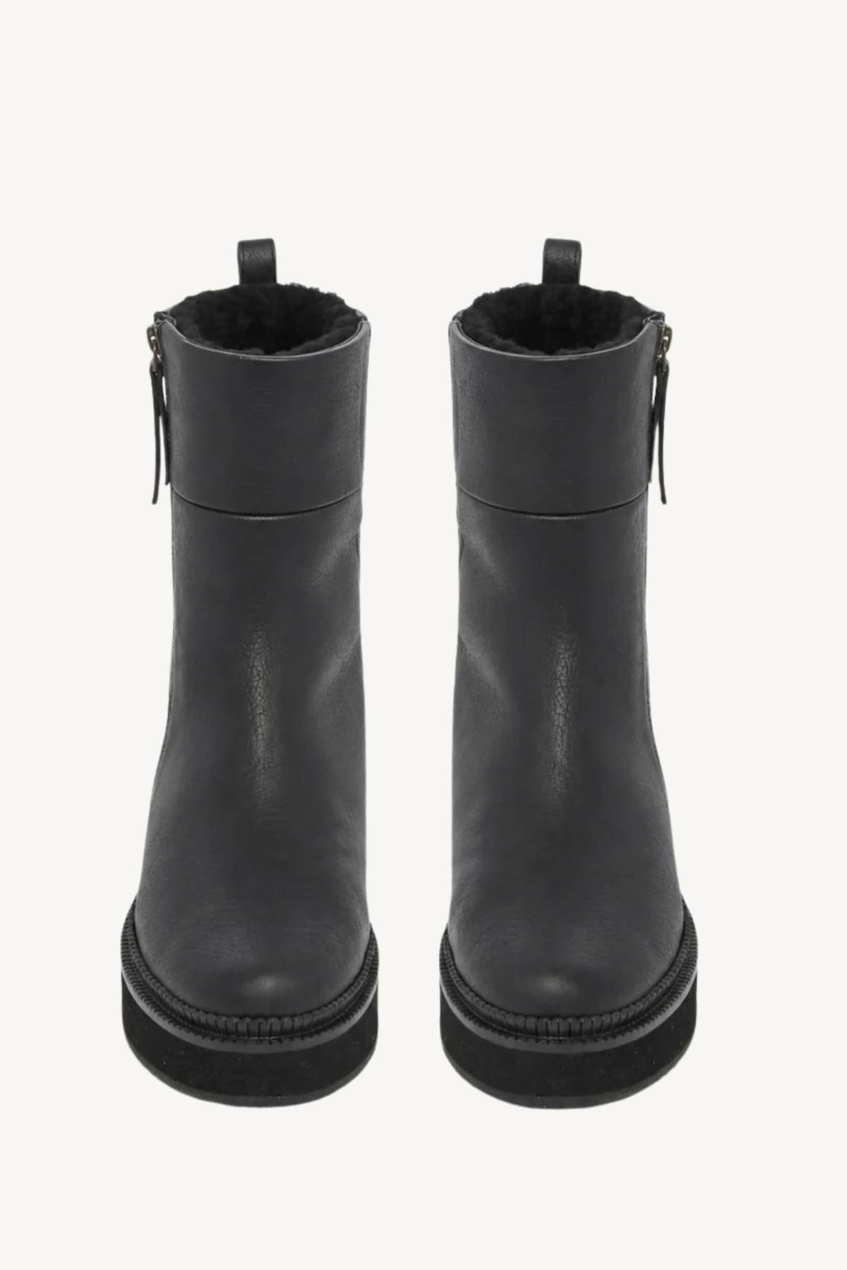 greer shearling boot - potts waterproof black
