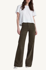 brighton wide leg corduroy - safari green
