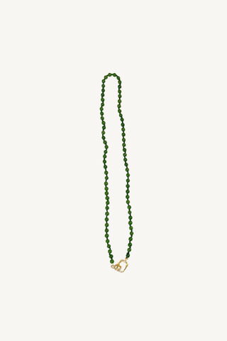 green jade beaded necklace