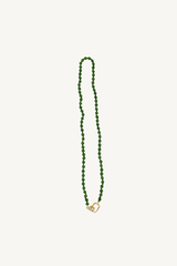 green jade beaded necklace