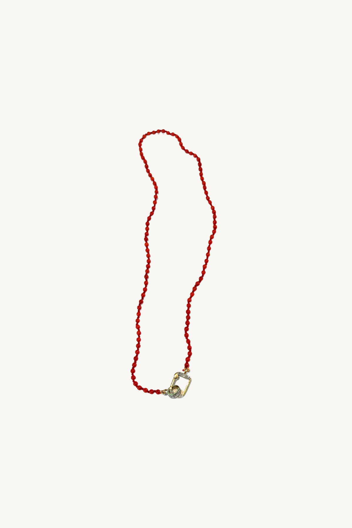 coral beaded necklace