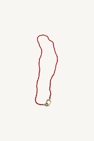 coral beaded necklace
